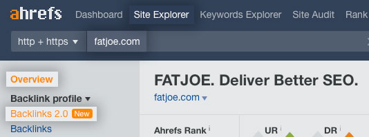 Ahrefs Site Explorer Backlinks Profile SEO Metrics