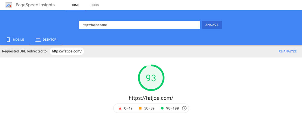 Google Pagespeed Insights SEO Metrics