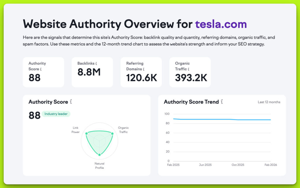 Authority Score Checker