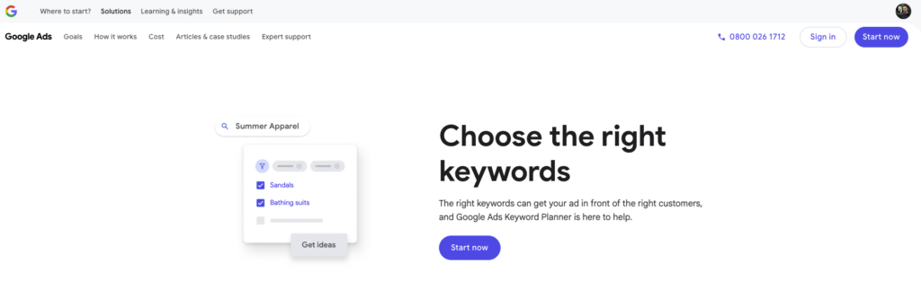 Google Keyword Planner