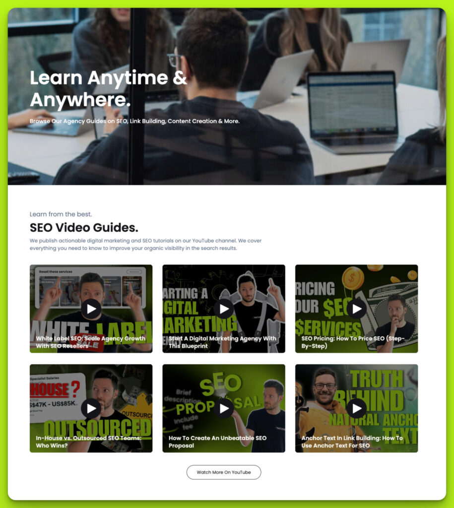 Screenshot of fatjoe Agency Academy page.