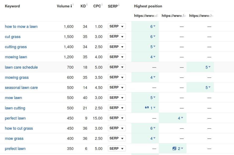 Ahrefs filters example