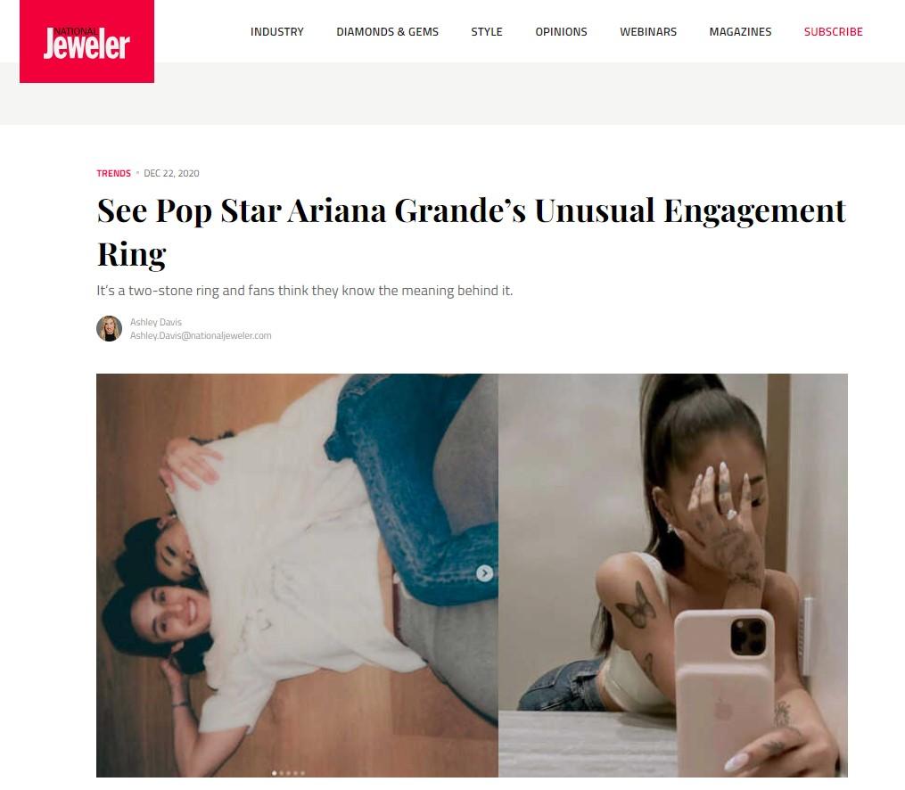 Ariana Grande engagement ring analysis