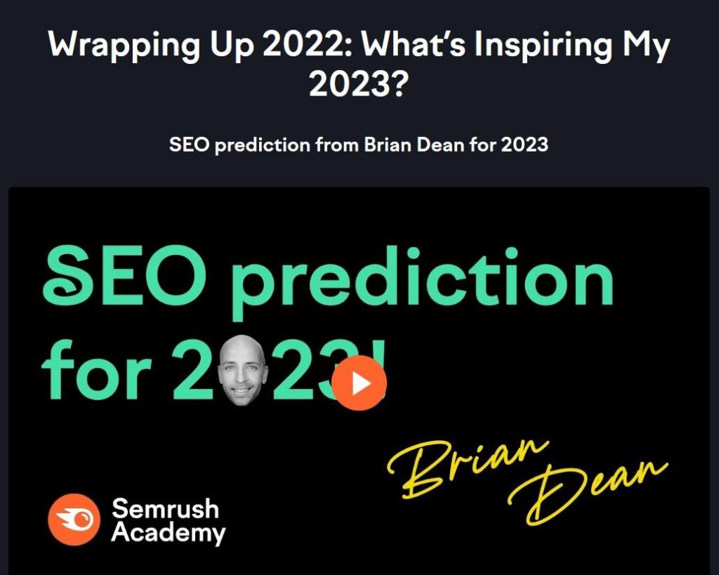 SEMRush Brian Dean collaboration