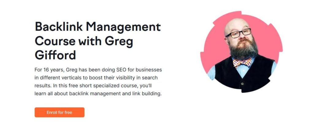 SEMRush Academy Backlink Management