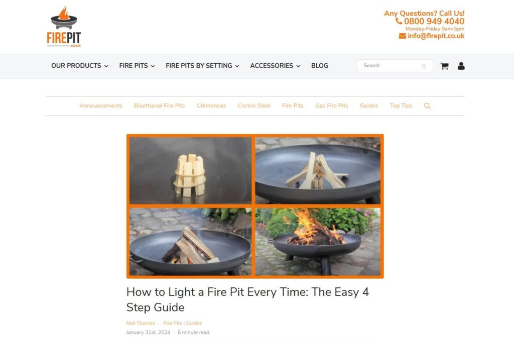 Fire pit how to example