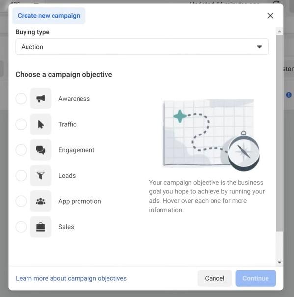 Facebook campaign objectives