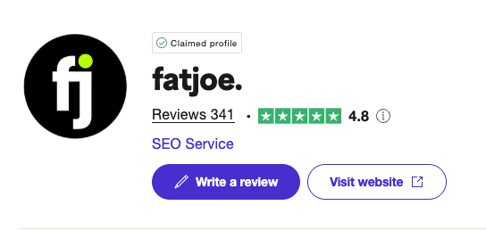 fatjoe's 4.8 TrustPilot rating