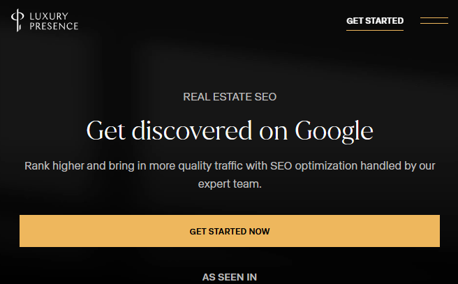 Luxury Presence homepage