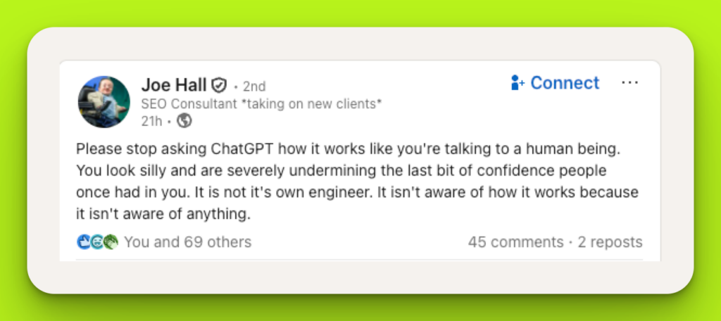 Joe Hall On LinkedIn