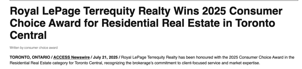 Example realtor press release