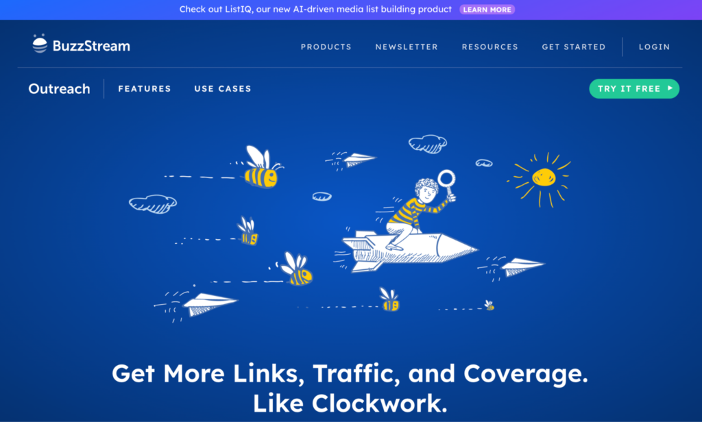 Buzzstream Homepage