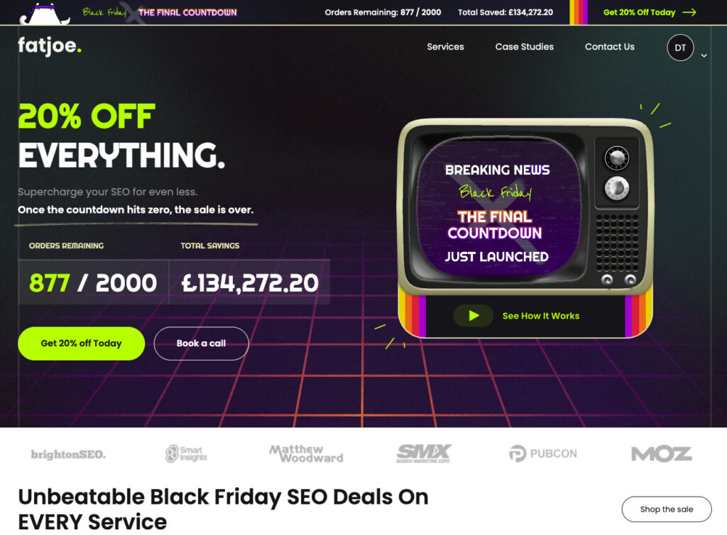 fatjoe Black Friday SEO sale